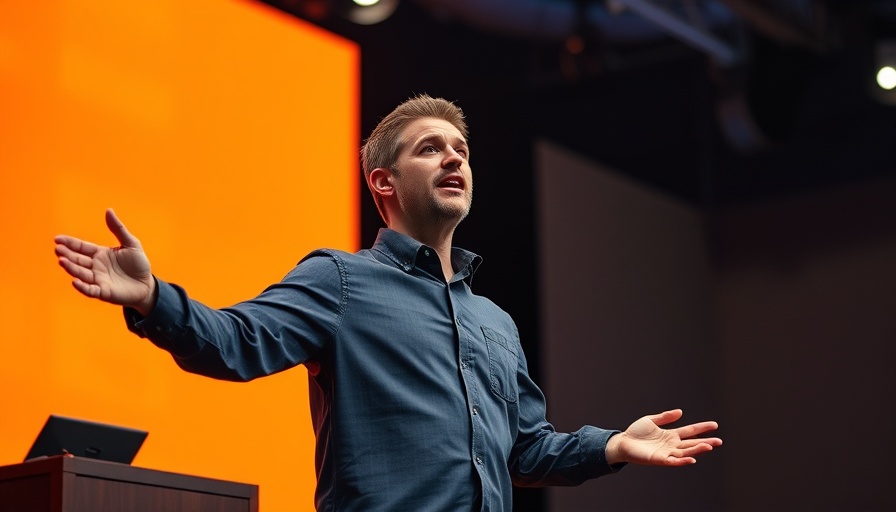 Inspirational speaker discussing overcoming powerlessness in entrepreneurship.