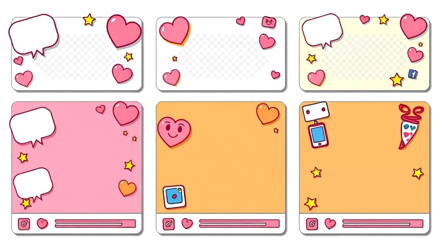 Colorful cartoon Instagram templates with vibrant social media icons.