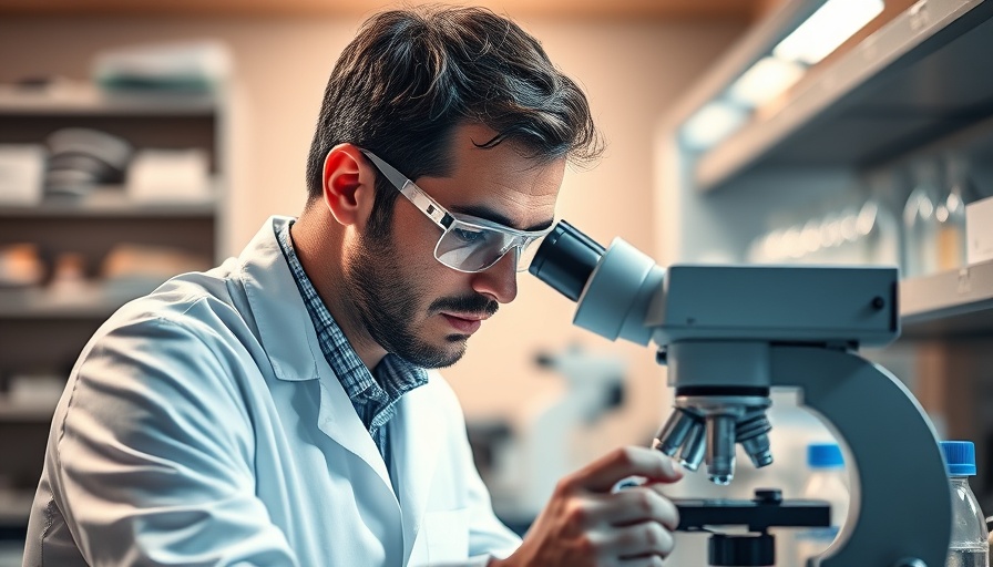Scientist using scientific tools for business decisions in a lab setting