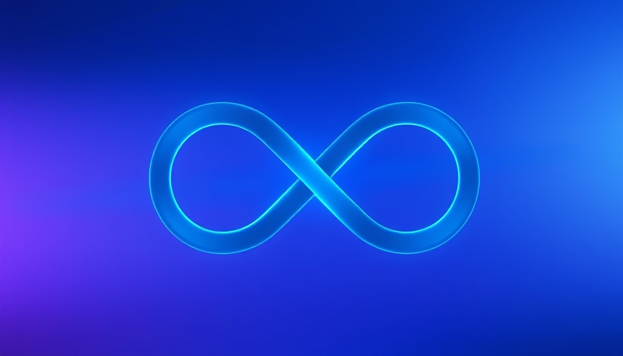 LlamaCon 2025 futuristic infinity symbol.