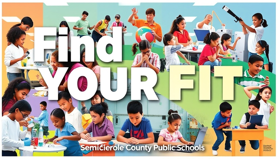 Collage of Seminole County Public Schools activities for open enrollment.