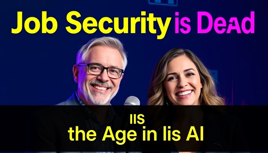 Podcast cover on AI's impact on job security.