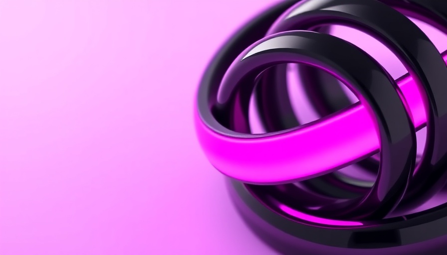 Sleek black rings with glowing magenta stripe, Emotional Loyalty Tracker focus.