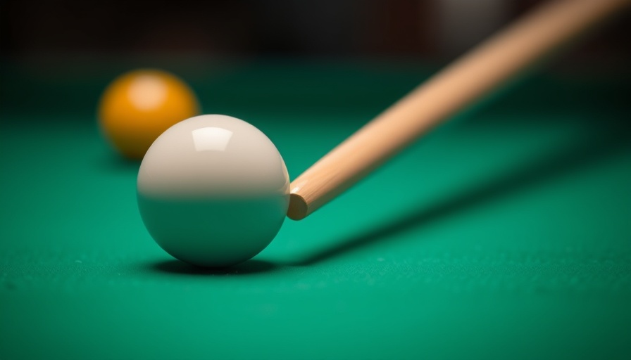 Close-up cue and ball on green table, equity premium fades alpha.