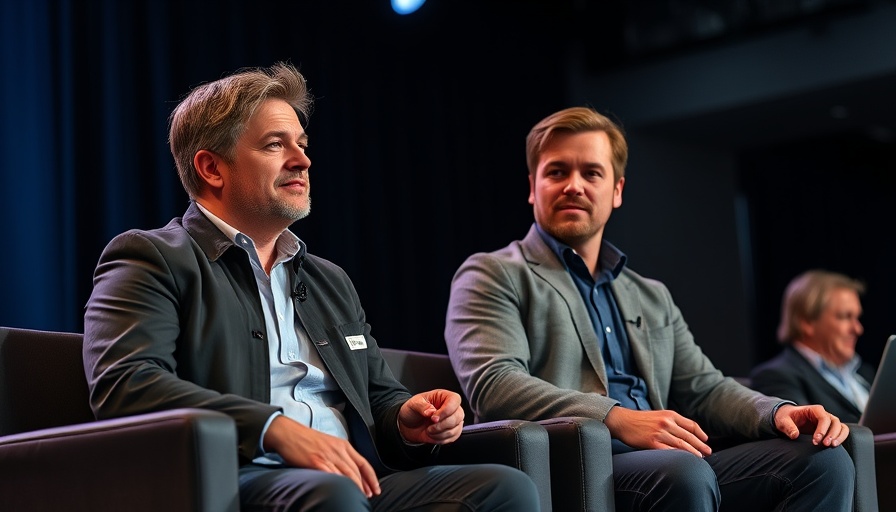 Panel discussion with focused speakers on a modern stage.