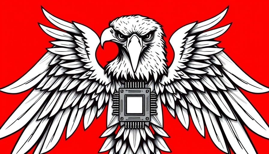 AI automation for entrepreneurs symbolized by eagle and microchip.