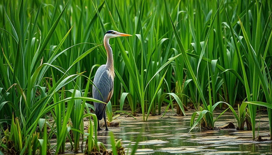 Bird standing in marshland, outdoor activities in Florida.