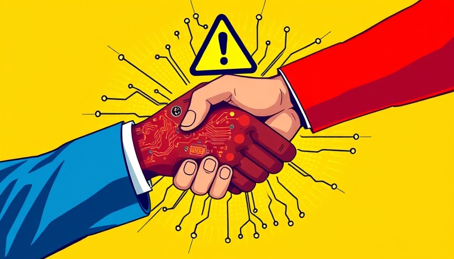 AI automation for entrepreneurs: conceptual graphic of a handshake with digital elements.