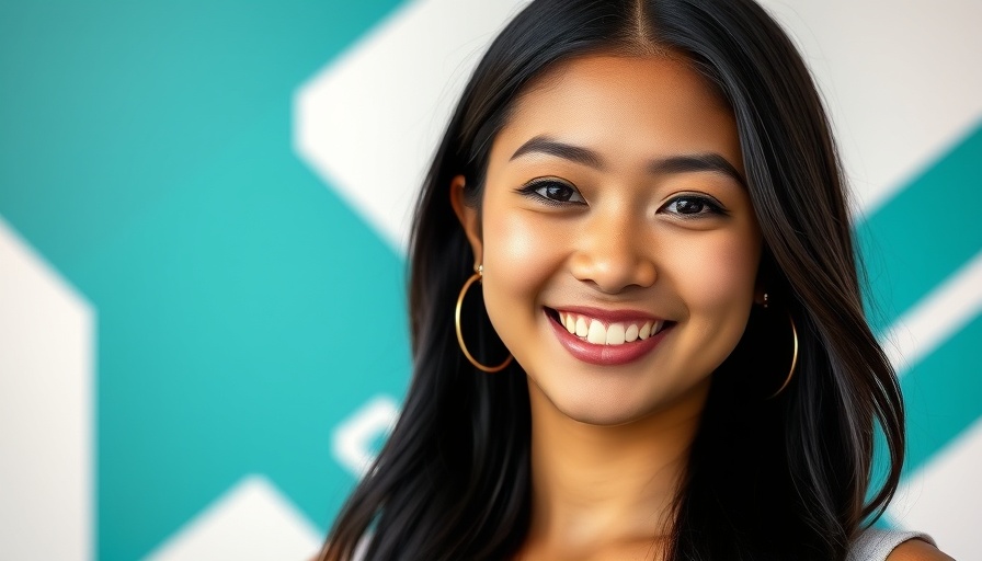 Julia Liu, software engineer at GoDaddy, in a graphic portrait.