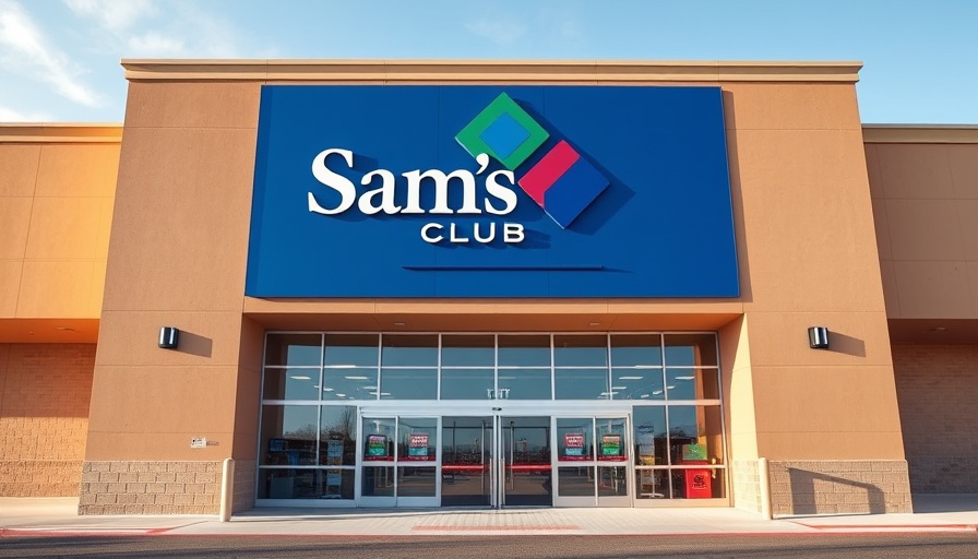 Sam's Club entrance highlighting membership savings.
