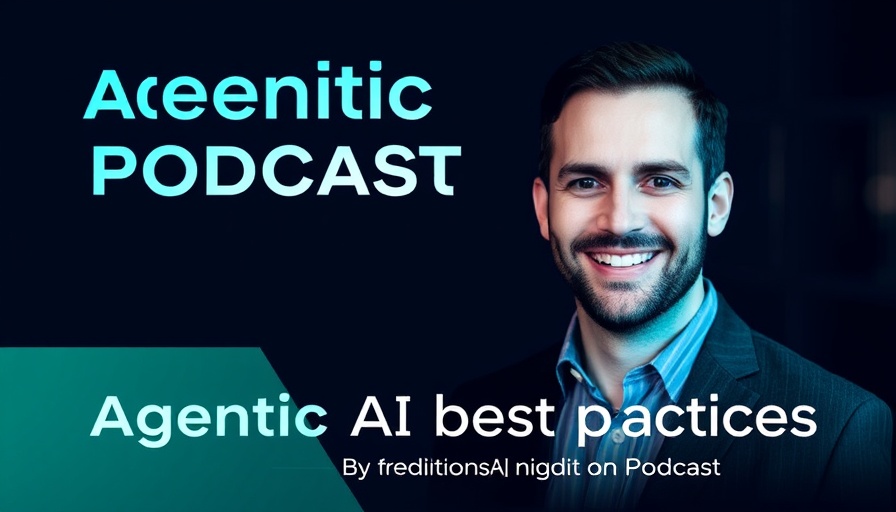 Modern podcast graphic on Agentic AI best practices, professional design.