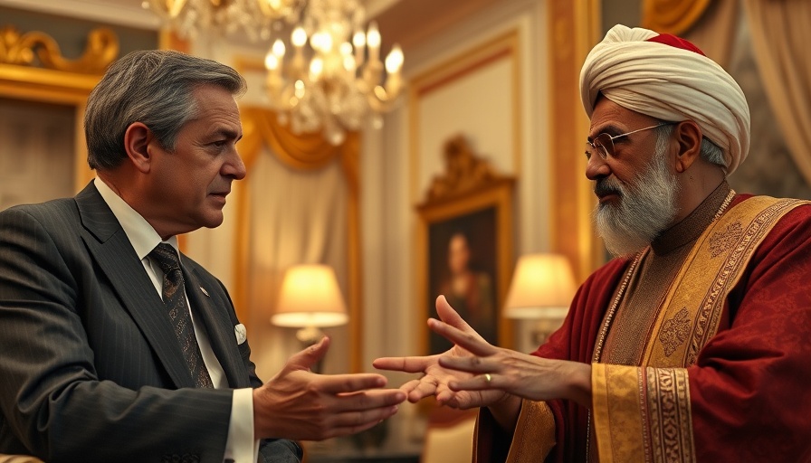 AI automation for entrepreneurs depicted as a meeting between dignitaries.