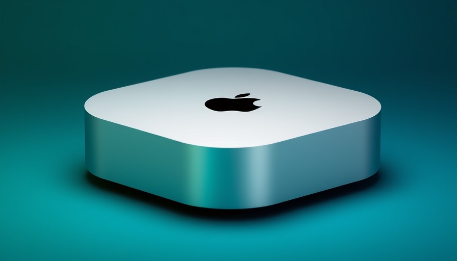 Sleek M2 Mac Mini on gradient background for sale