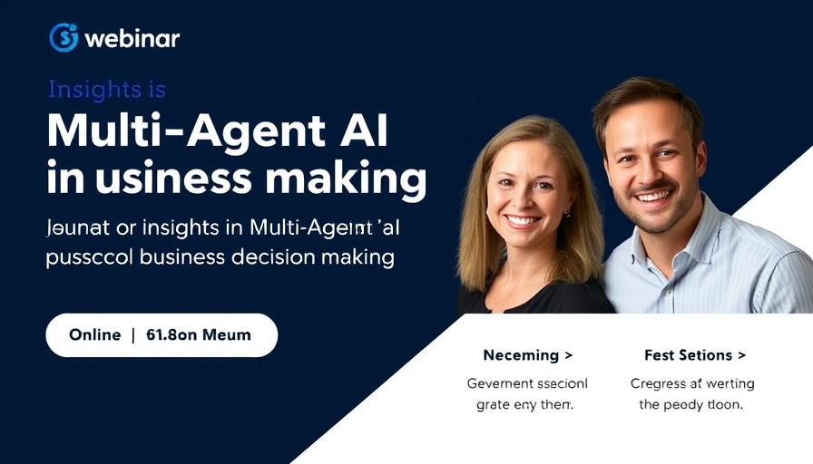 Webinar on Multi-Agent AI in Business Decision Making poster.