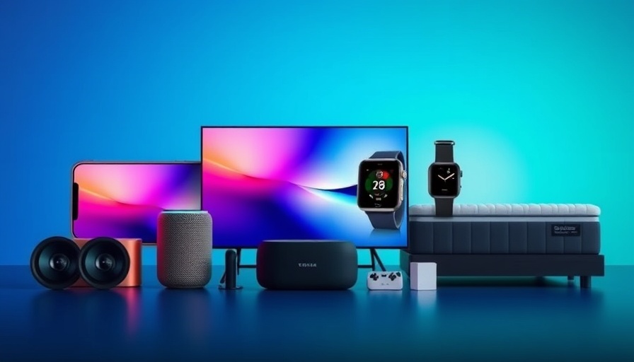 Top Tech Deals This Week: premium gadgets on a colorful backdrop.