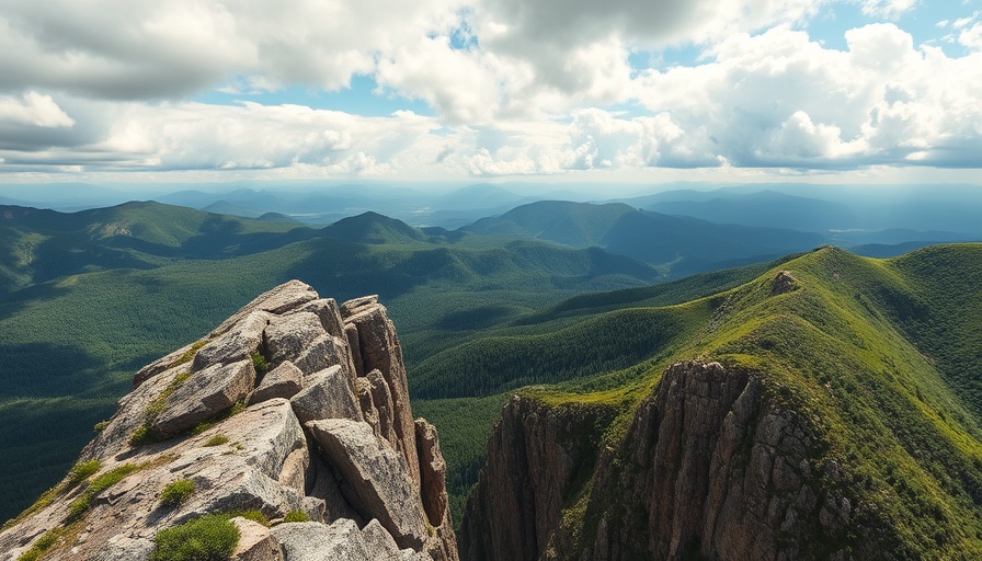 Scenic overlook of easy hiking trails in Shenandoah National Park