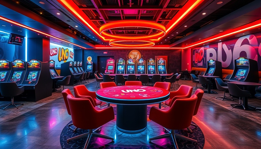 Modern UNO Social Club gaming lounge with vibrant decor.