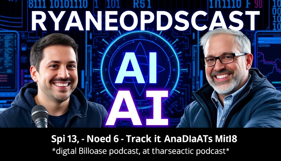 Podcast cover on AI and Personal Data Management with futuristic graphics.