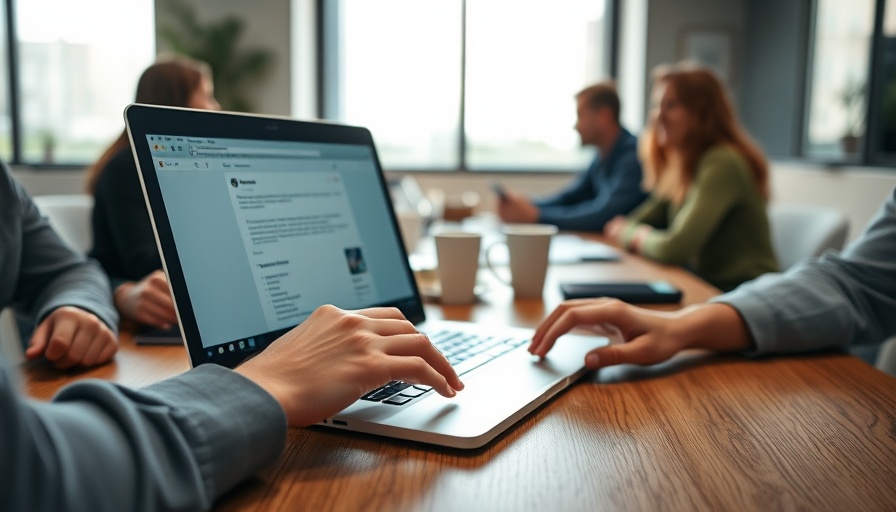 AI impact on tech jobs: Typing hands at meeting table.