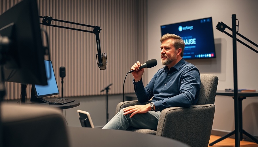 AI for entrepreneurs podcast discussion in modern studio.