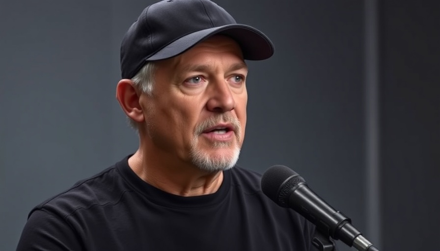 Middle-aged man discussing AI for entrepreneurs in an interview setting.