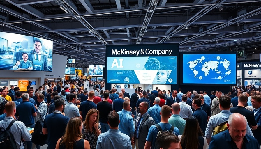 AI in Consulting McKinsey booth at busy conference.