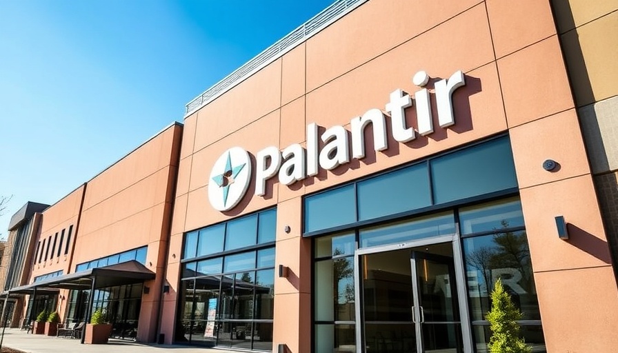 Palantir defense against journalists concept with company logo on building facade.