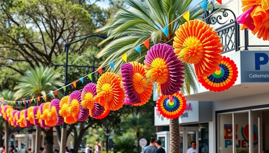 Vibrant Pride decorations at Orlando theme parks.