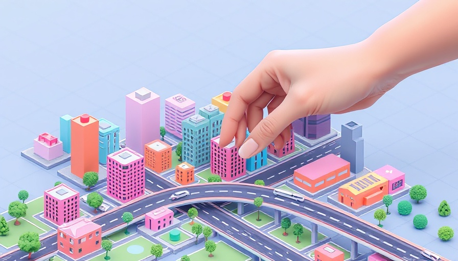 Creative mode in Mini Motorways colorful isometric cityscape.