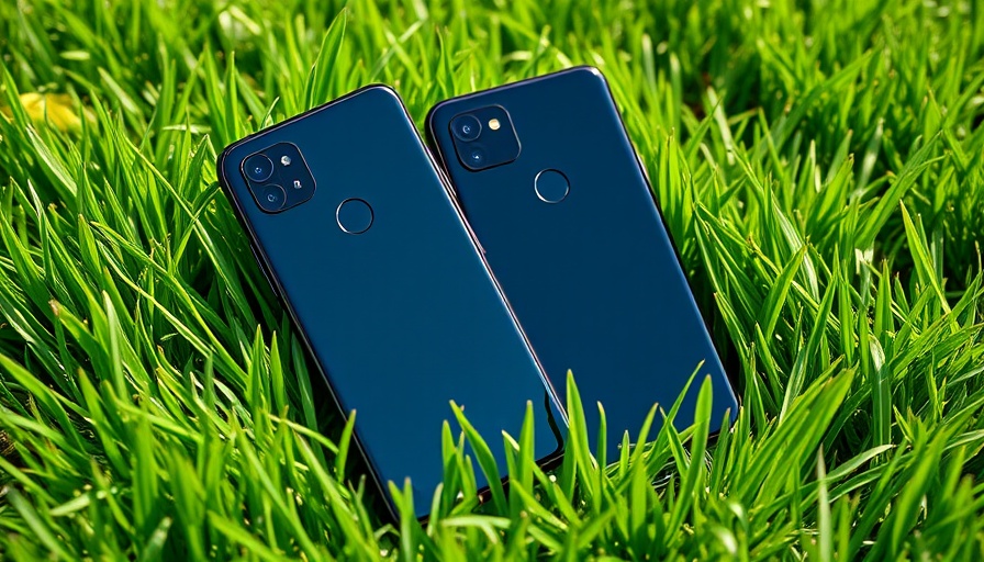 Pixel 6a smartphones highlighting design, green background.