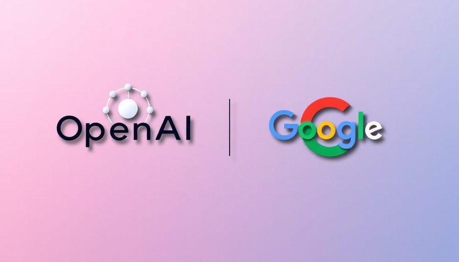 OpenAI and Google logos on gradient background for AI news summary