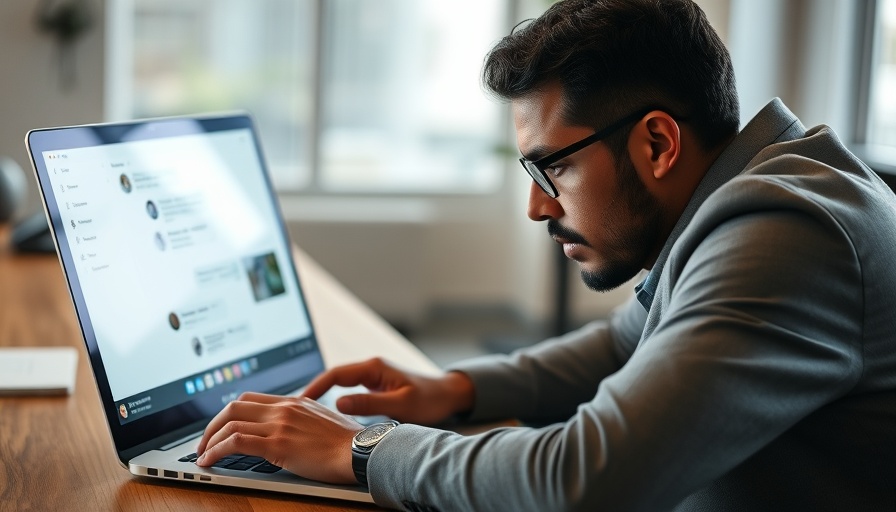 Entrepreneur using ChatGPT for AI integration, close-up laptop view.