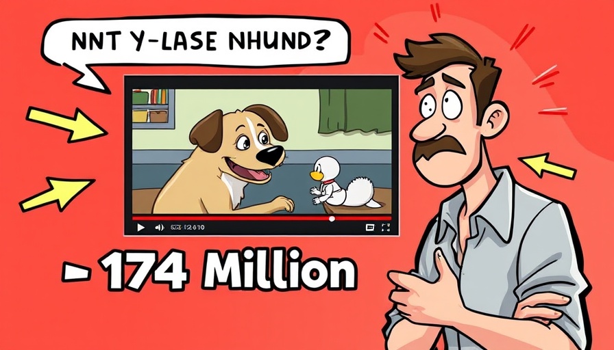 AI video revolution illustrated with man and viral video thumbnail.