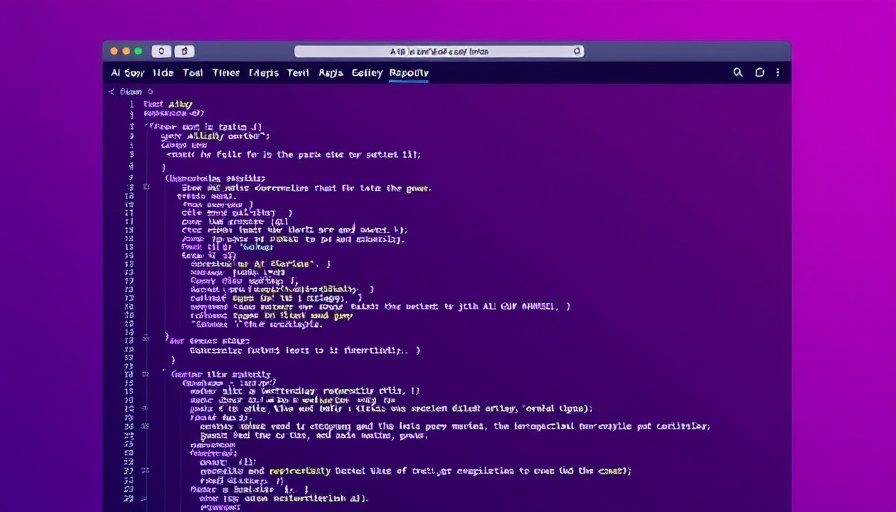 AI.gov federal initiative code repository interface on screen with purple background.