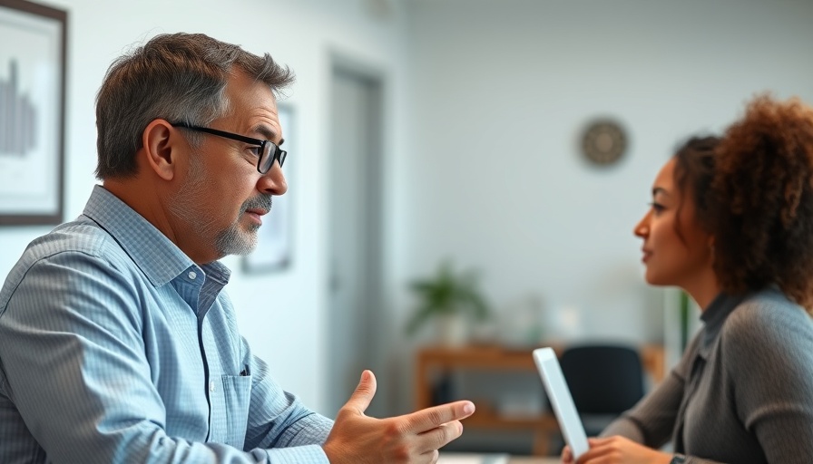 Focused man discusses HR strategies for building a healthy company culture.