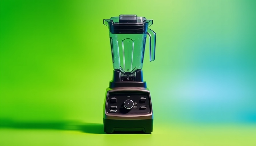 Sleek Vitamix blender on green background for Prime Day Vitamix deals 2025