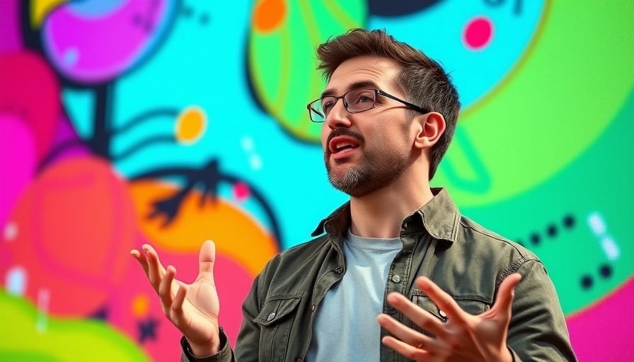 AI for entrepreneurs: Engaging speaker delivering a talk.