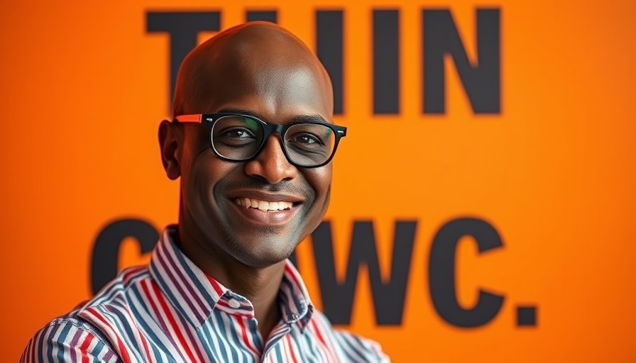 Man smiling brightly next to bold blog text, Remembering Past Experiences for Business Growth.