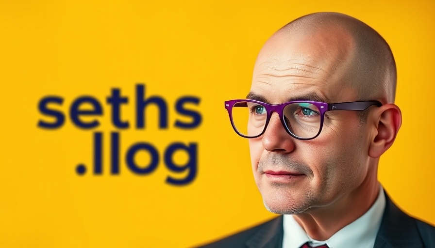 Entrepreneurship Imperfection: Thoughtful bald man with purple glasses on yellow backdrop.