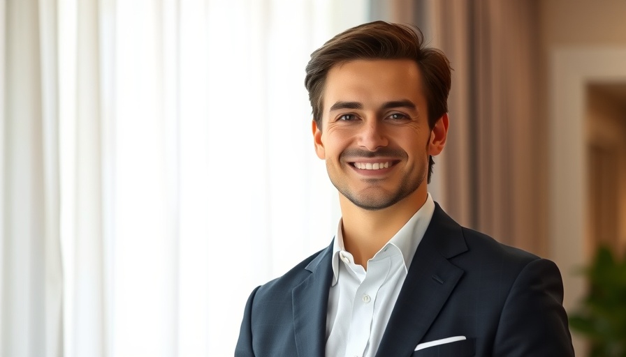Confident man in suit smiling inside, illustrates 10 rules to get rich and build wealth.