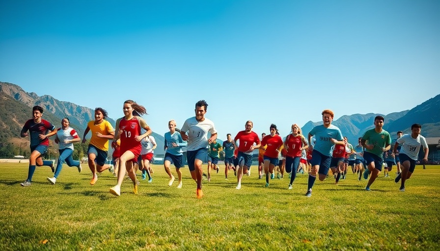 Athletes running on a field, related to Arkansas NIL Tax Exemptions.
