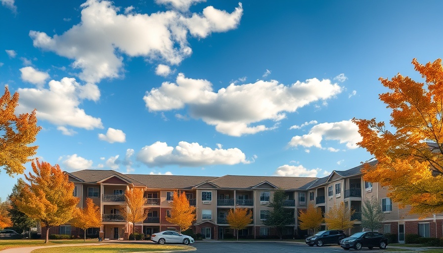 Residential complex acquired by Blackfin Real Estate Investors on a sunny day.