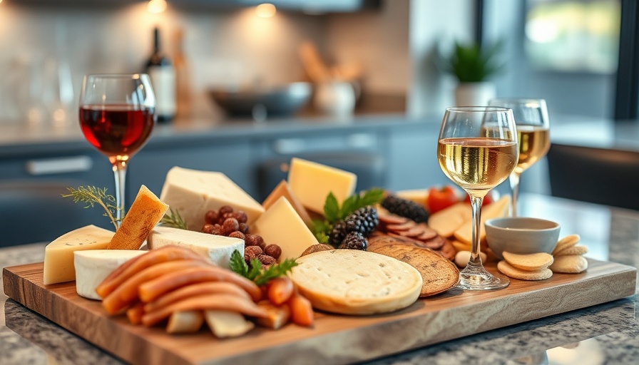 Gourmet cheese platter with drinks at Disney EPCOT's GEO-82.