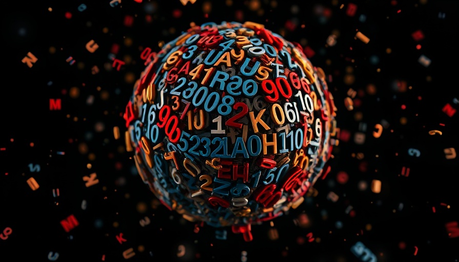 Complex sphere of letters depicting AI activists rethinking strategies.