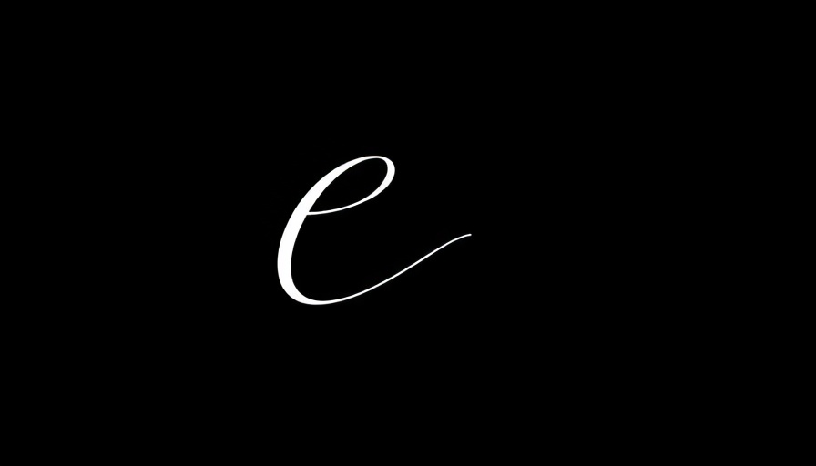 Elegant white letter monogram on black background