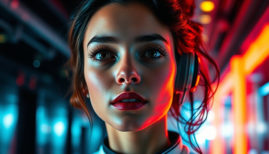 Dynamic portrait of AI transformation with NVIDIA AI relighting technology.