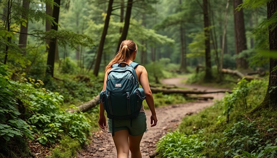 Best hiking trails near Orlando: Woman exploring lush forest trail.