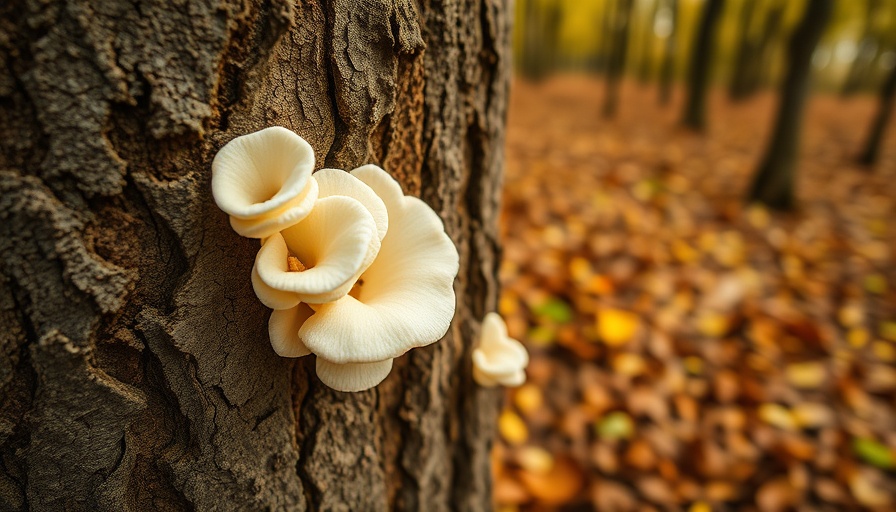 Tree bark with fungi on a trail near Orlando.