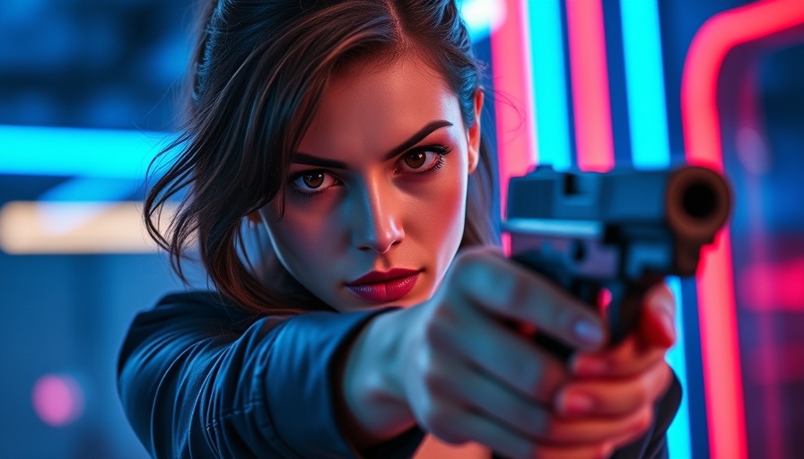 Perfect Dark reboot cancelled scene of intense character aiming.