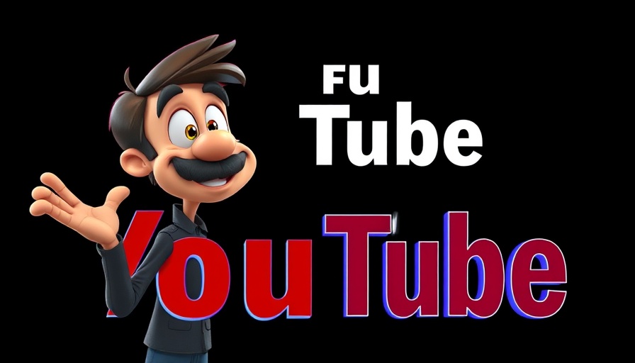 AI Video Agent Building cartoon character with YouTube theme.